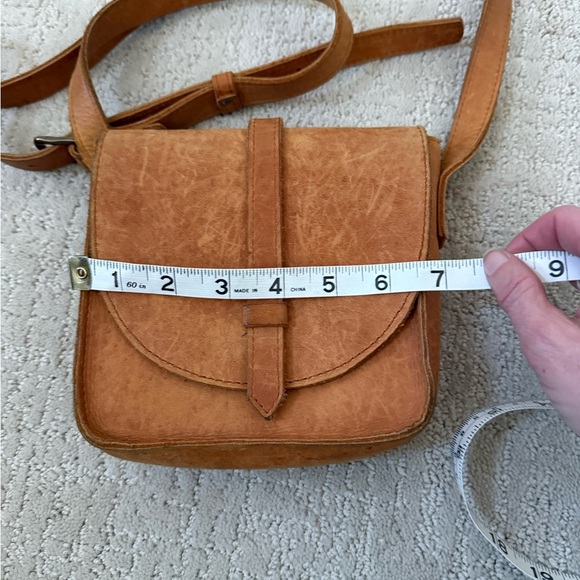 ABLE Tirhas Saddle Crossbody Bag In Cognac Leather - Picture 7 of 8